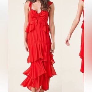 Sugar Lips Brand red ruffle dress!